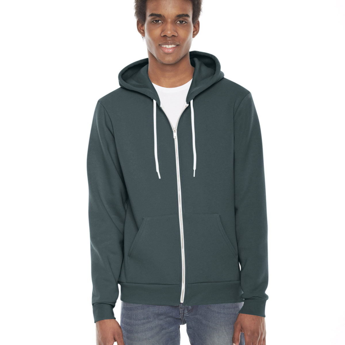 American Apparel F497w Unisex Flex Fleece Zip Hoodie Great West Graphics 4943