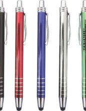 RIDGE (STYLUS & PEN) Aluminum Action Plunger with soft PDA Stylus